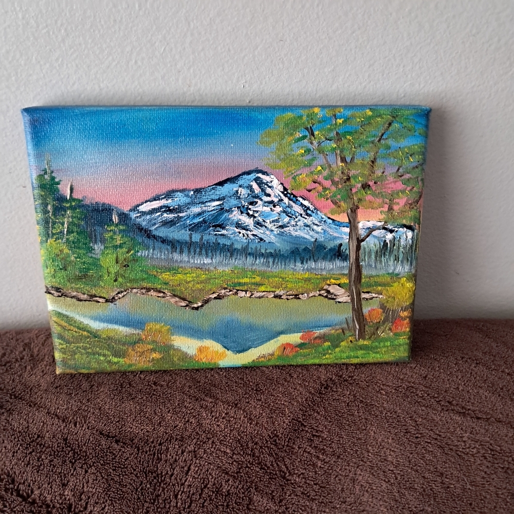 Painted Canvas Oil Paint Landscape Impressionism